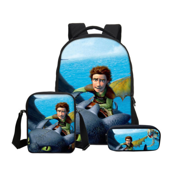 16 Inch How to Train Your Dragon Backpack School Bag+Shoulder Bag+Pencil Bag - Image 28