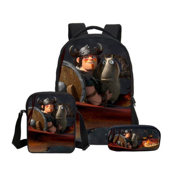 16 Inch How to Train Your Dragon Backpack School Bag+Shoulder Bag+Pencil Bag - Image 29