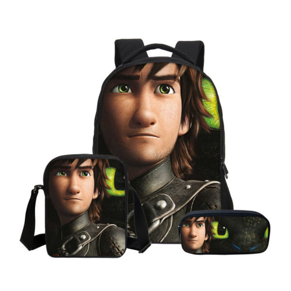 16 Inch How to Train Your Dragon Backpack School Bag+Shoulder Bag+Pencil Bag - Image 32