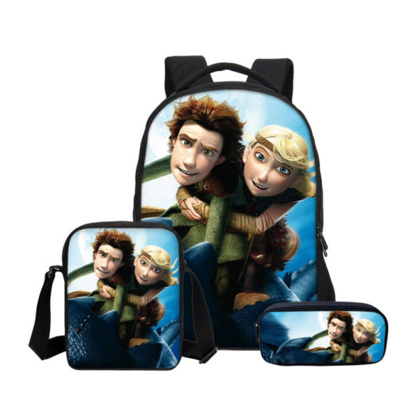 16 Inch How to Train Your Dragon Backpack School Bag+Shoulder Bag+Pencil Bag - Image 40