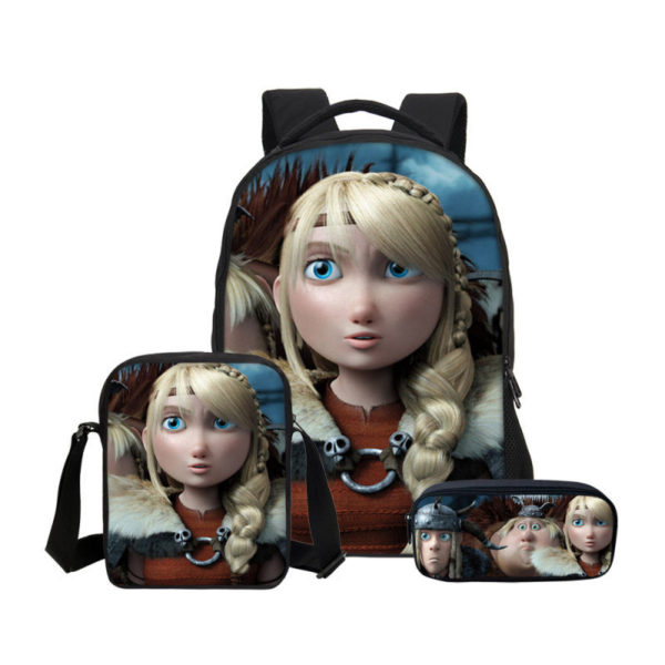 16 Inch How to Train Your Dragon Backpack School Bag+Shoulder Bag+Pencil Bag - Image 24