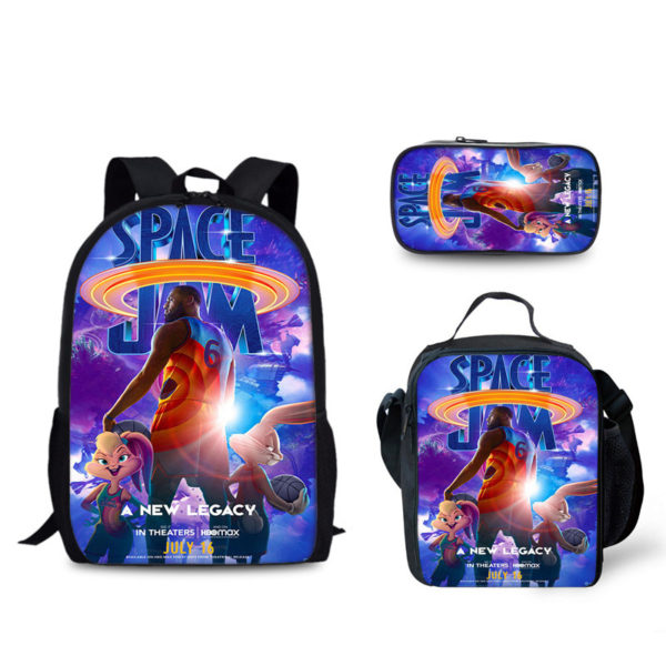 18 Inch Space Jam: A New Legacy Backpack School Bag+Lunch Bag+Pencil Bag - Image 11