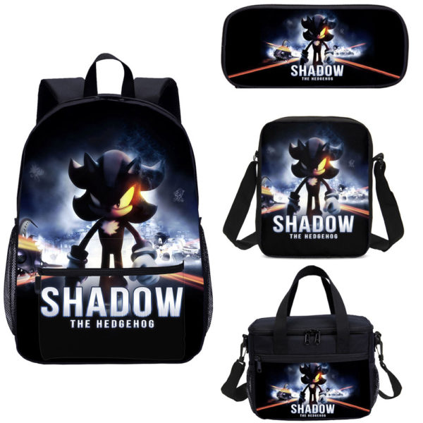 18″Sonic Backpack School Bag+Lunch Bag+Messenger Bag+Pencil Bag - Image 12