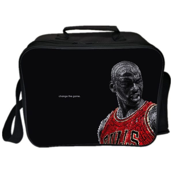 Michael Jordan Cooler Bag Insulation Bag Students School Food Storage Box - Image 14