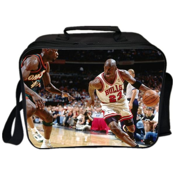 Michael Jordan Cooler Bag Insulation Bag Students School Food Storage Box - Image 15