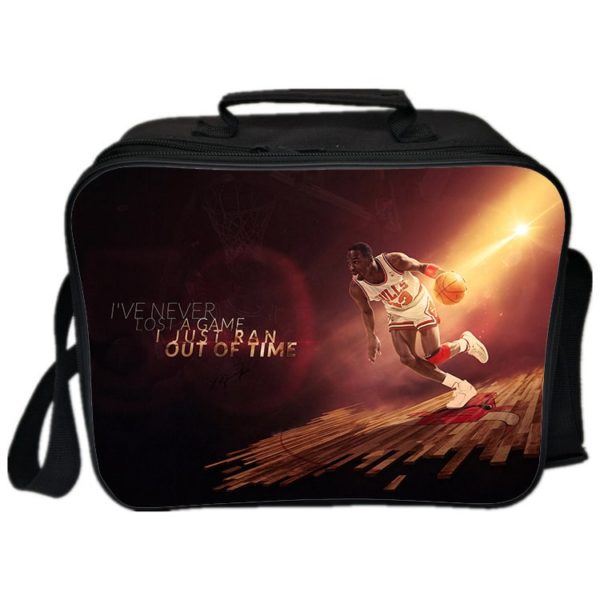 Michael Jordan Cooler Bag Insulation Bag Students School Food Storage Box - Image 2