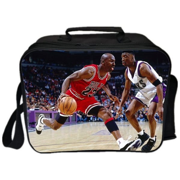 Michael Jordan Cooler Bag Insulation Bag Students School Food Storage Box - Image 3