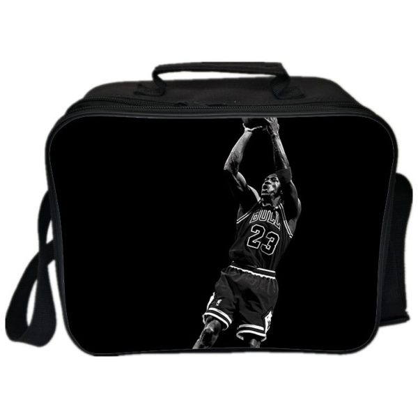 Michael Jordan Cooler Bag Insulation Bag Students School Food Storage Box - Image 4