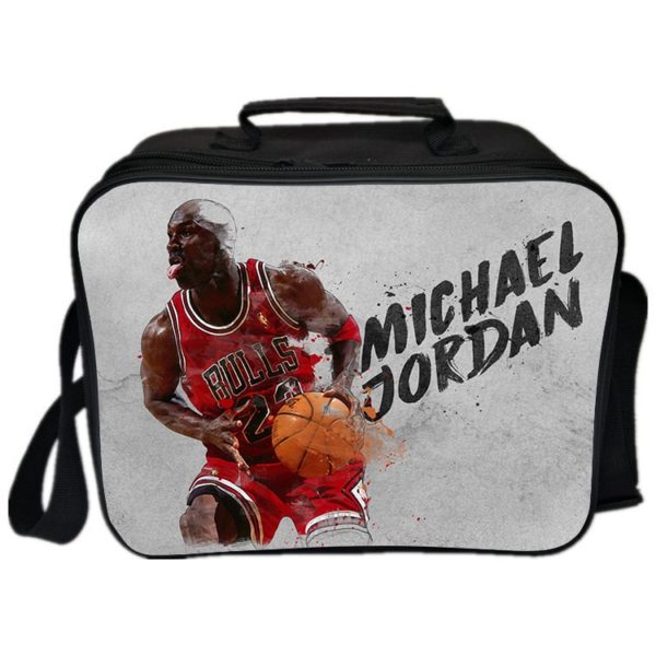 Michael Jordan Cooler Bag Insulation Bag Students School Food Storage Box - Image 7