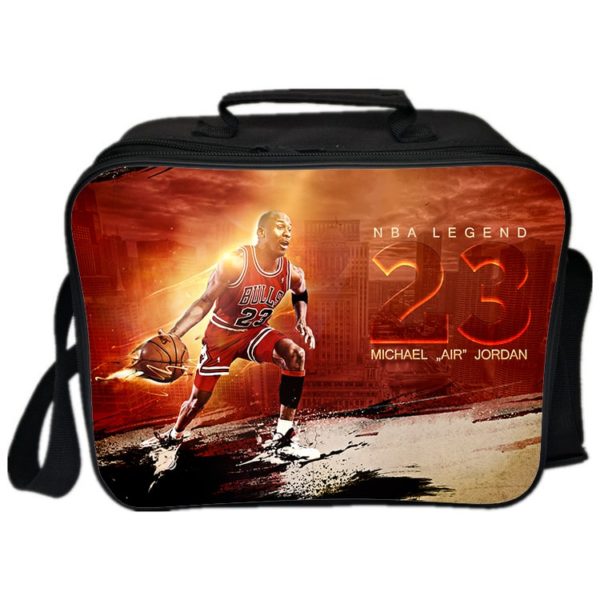 Michael Jordan Cooler Bag Insulation Bag Students School Food Storage Box - Image 8