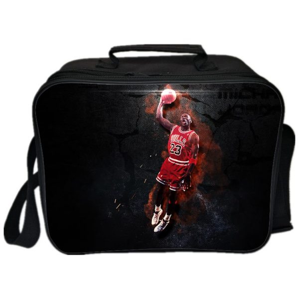 Michael Jordan Cooler Bag Insulation Bag Students School Food Storage Box - Image 9