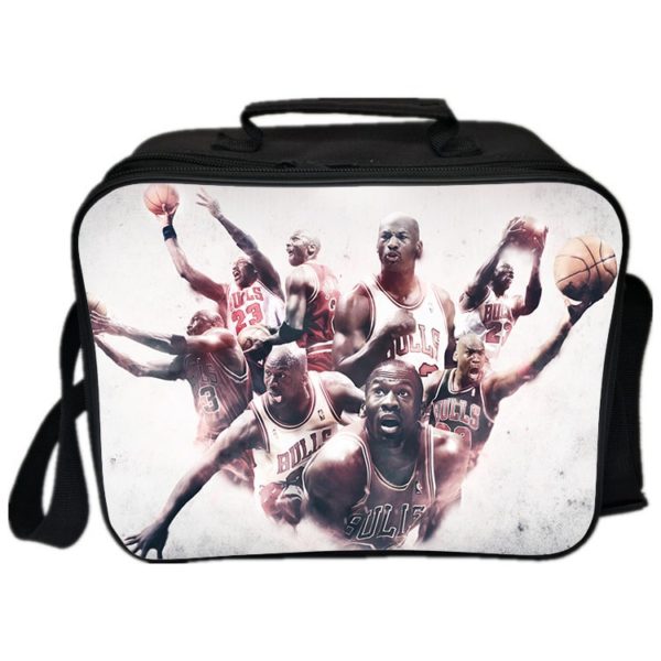 Michael Jordan Cooler Bag Insulation Bag Students School Food Storage Box - Image 10