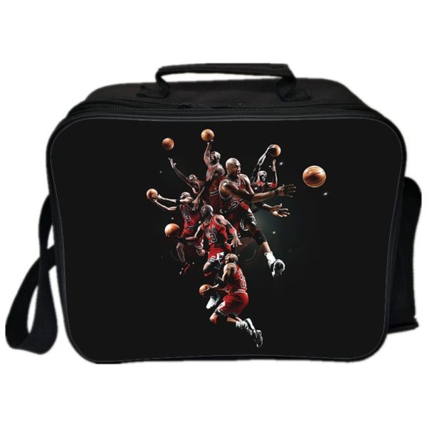 Michael Jordan Cooler Bag Insulation Bag Students School Food Storage Box - Image 11