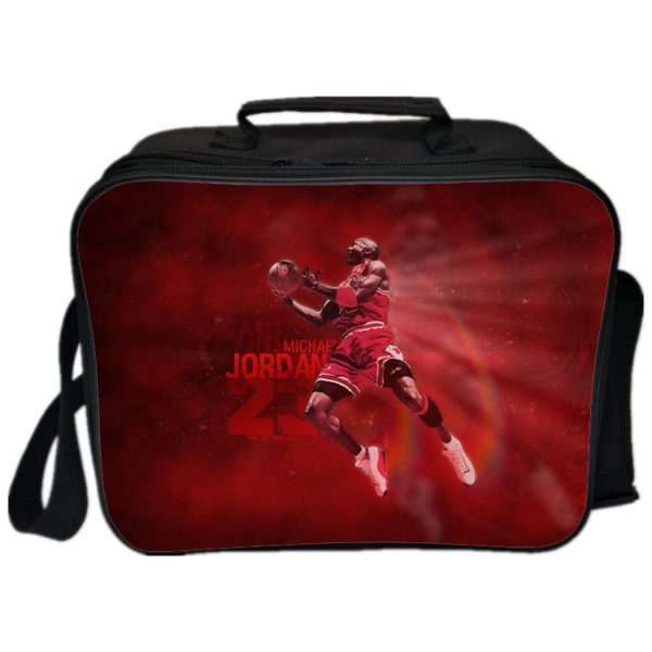 Michael Jordan Cooler Bag Insulation Bag Students School Food Storage Box - Image 13