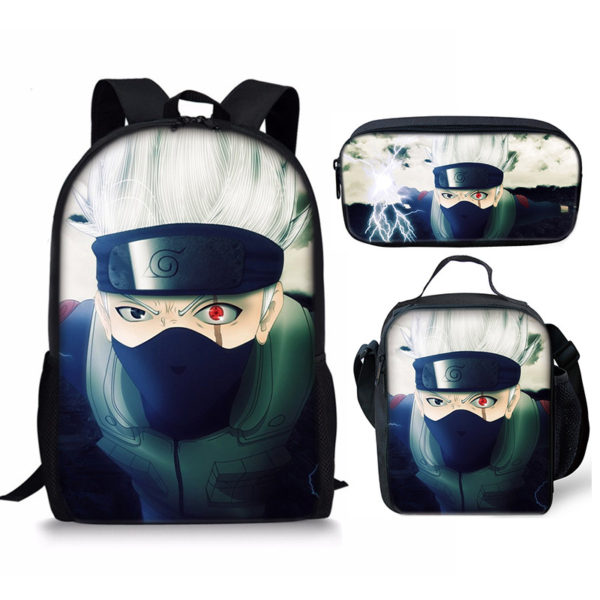 18 Inch NARUTO Backpack School Bag+Lunch Bag+Pencil Bag - Image 19