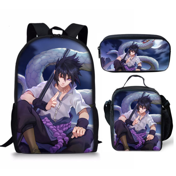 18 Inch NARUTO Backpack School Bag+Lunch Bag+Pencil Bag - Image 22