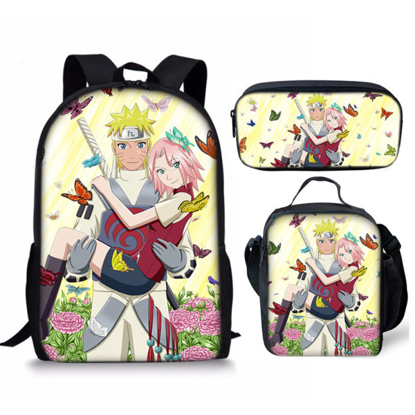 18 Inch NARUTO Backpack School Bag+Lunch Bag+Pencil Bag - Image 23