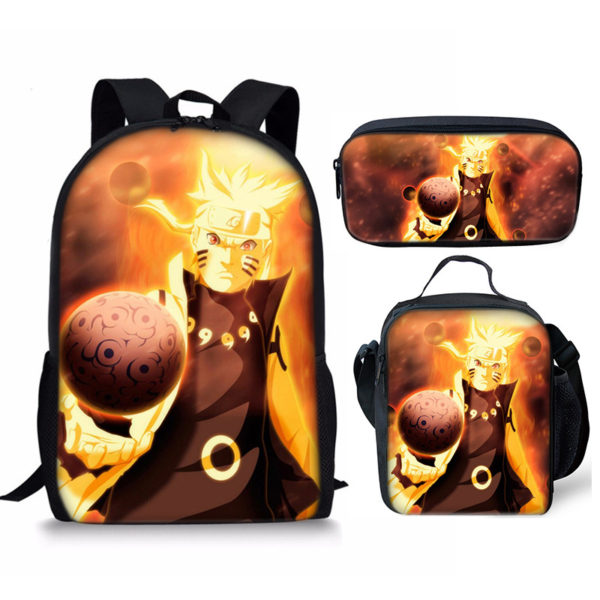 18 Inch NARUTO Backpack School Bag+Lunch Bag+Pencil Bag - Image 25