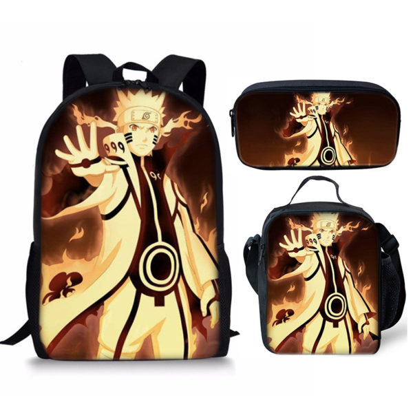 18 Inch NARUTO Backpack School Bag+Lunch Bag+Pencil Bag - Image 28