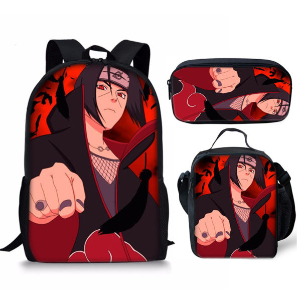 18 Inch NARUTO Backpack School Bag+Lunch Bag+Pencil Bag - Image 32