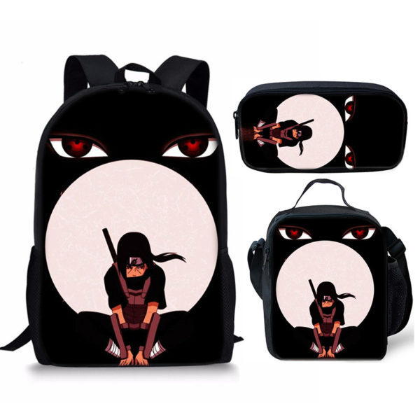 18 Inch NARUTO Backpack School Bag+Lunch Bag+Pencil Bag - Image 2