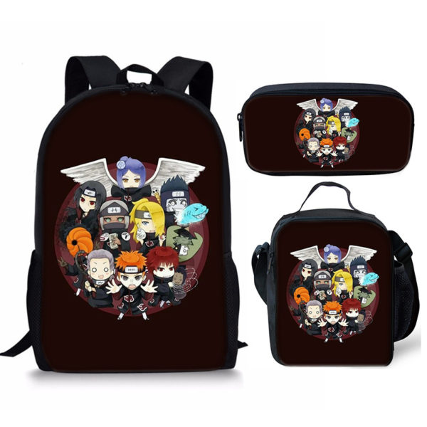 18 Inch NARUTO Backpack School Bag+Lunch Bag+Pencil Bag - Image 10