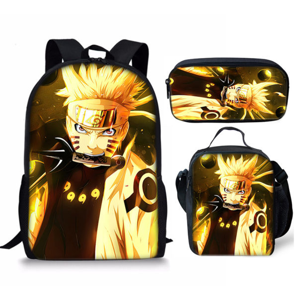 18 Inch NARUTO Backpack School Bag+Lunch Bag+Pencil Bag - Image 6