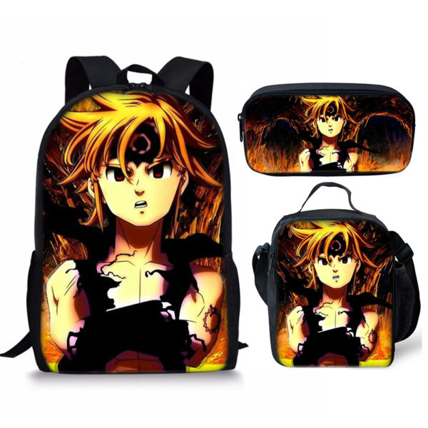 18 Inch NARUTO Backpack School Bag+Lunch Bag+Pencil Bag - Image 12