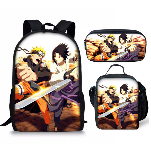 18 Inch NARUTO Backpack School Bag+Lunch Bag+Pencil Bag - Image 14