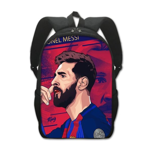 Leo Messi Backpack Kids Youth Student High Capacity Waterproof School Bag Birthday Gifts - Image 28