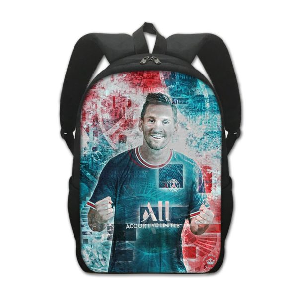 Leo Messi Backpack Kids Youth Student High Capacity Waterproof School Bag Birthday Gifts - Image 30