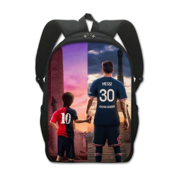 Leo Messi Backpack Kids Youth Student High Capacity Waterproof School Bag Birthday Gifts - Image 7