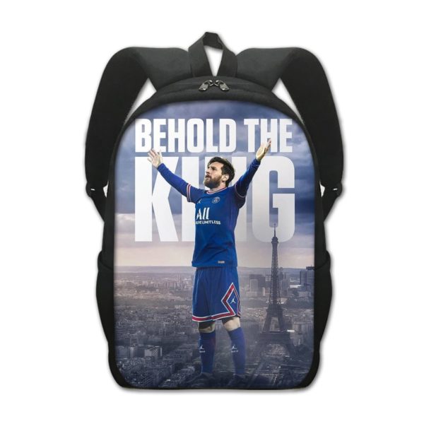 Leo Messi Backpack Kids Youth Student High Capacity Waterproof School Bag Birthday Gifts - Image 2