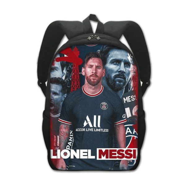 Leo Messi Backpack Kids Youth Student High Capacity Waterproof School Bag Birthday Gifts - Image 4