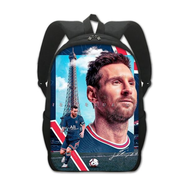 Leo Messi Backpack Kids Youth Student High Capacity Waterproof School Bag Birthday Gifts - Image 8