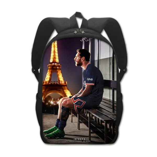 Leo Messi Backpack Kids Youth Student High Capacity Waterproof School Bag Birthday Gifts - Image 10