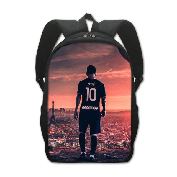 Leo Messi Backpack Kids Youth Student High Capacity Waterproof School Bag Birthday Gifts - Image 12