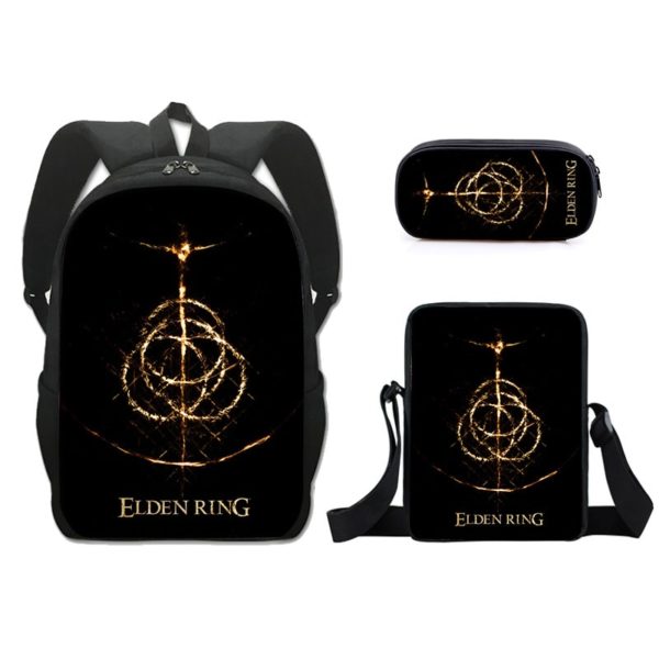 16 Inch Elden Ring Backpack School Bag+Messenger Bag+Pencil Bag - Image 14