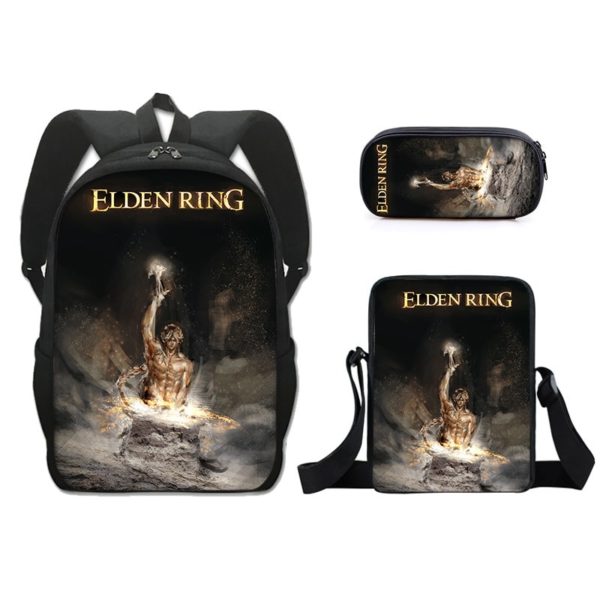 16 Inch Elden Ring Backpack School Bag+Messenger Bag+Pencil Bag - Image 16