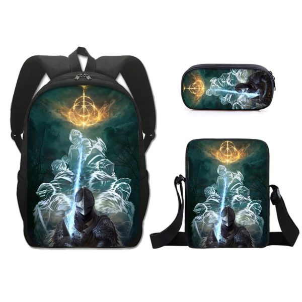 16 Inch Elden Ring Backpack School Bag+Messenger Bag+Pencil Bag - Image 3