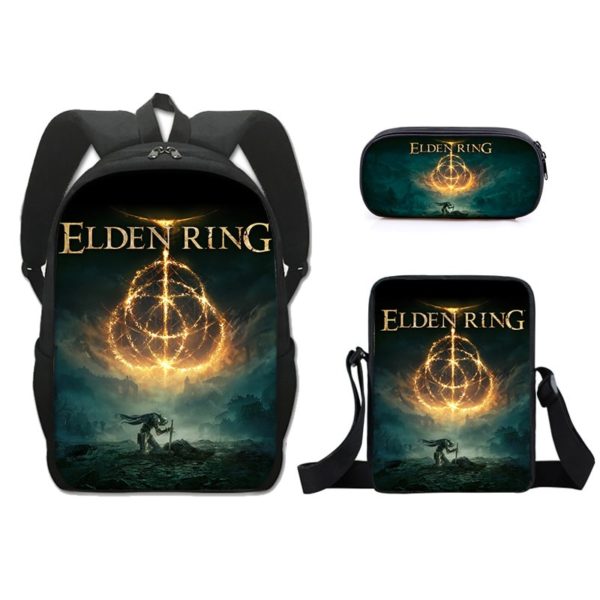 16 Inch Elden Ring Backpack School Bag+Messenger Bag+Pencil Bag - Image 4