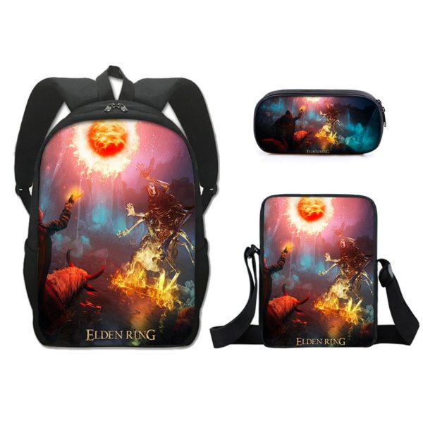 16 Inch Elden Ring Backpack School Bag+Messenger Bag+Pencil Bag - Image 7