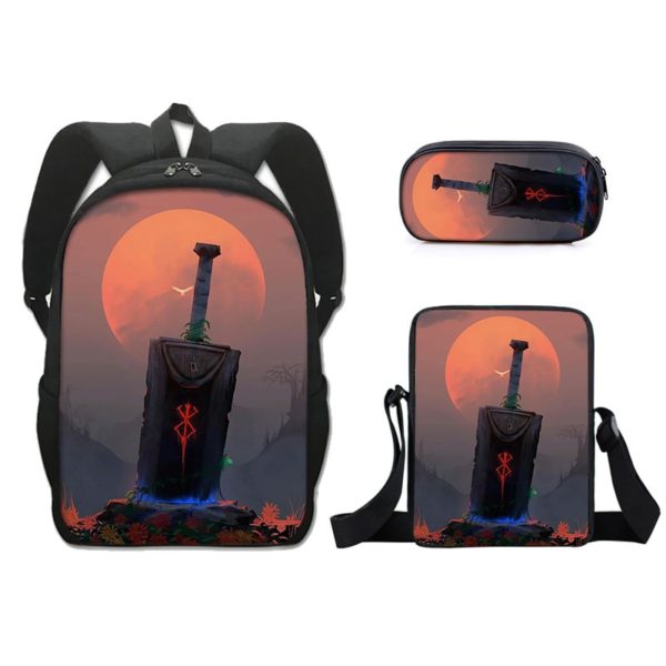 16 Inch Elden Ring Backpack School Bag+Messenger Bag+Pencil Bag - Image 10