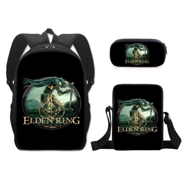 16 Inch Elden Ring Backpack School Bag+Messenger Bag+Pencil Bag - Image 11