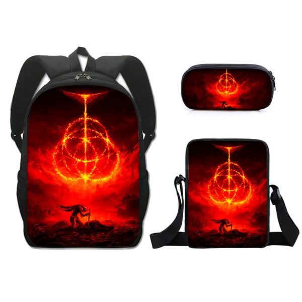 16 Inch Elden Ring Backpack School Bag+Messenger Bag+Pencil Bag - Image 12