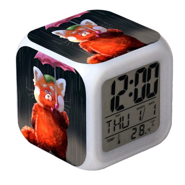 Turning Red LED Alarm Clock Luminous Multifunction Watch 7 color Flash Digital Clock selectronic desk clock Gift - Image 2