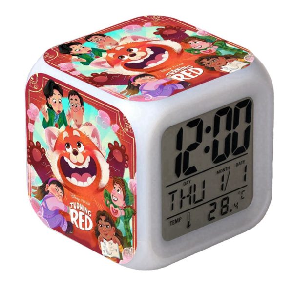 Turning Red LED Alarm Clock Luminous Multifunction Watch 7 color Flash Digital Clock selectronic desk clock Gift - Image 4