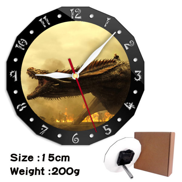 Game of Thrones alarm clock wall clock clock decorative clock wall clock 15cm - Image 13