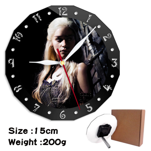 Game of Thrones alarm clock wall clock clock decorative clock wall clock 15cm - Image 18