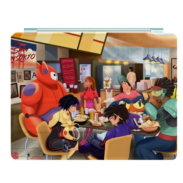 Big Hero 6 Ipad Leather Case Advanced Pu Leather Protective Cover Automatic Wake Up and Sleep Magnetic Closure Multiple Angle Bracket - Image 42